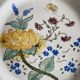 Antique plate with hand-painted floral decoration - Farandol - 29 cm - Green
