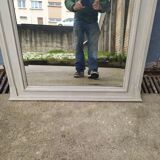 Old grey patinated mirror