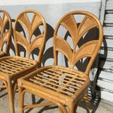 Set de 4 chaises en rotin