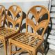 Set of 4 rattan chairs