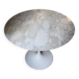 Table Saarinen en marbre Calacatta  ronde 91 cm