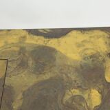 Isabelle and Richard Faure's unique patinated oxidized brass coffee table 1970