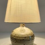 Pied lampe boule grès émaillé pyrité Gustave Tiffoche
