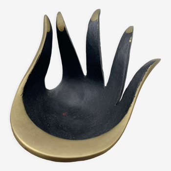 Walter Bosse's hand ashtray in brass, 1950