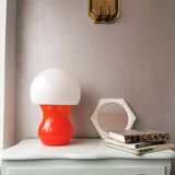 Lampe champignon unique en verre 1970