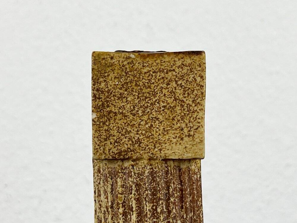 Klaus Lehmann, postmodern brutalist German pottery, sculpted column vase, 1981, ceramic