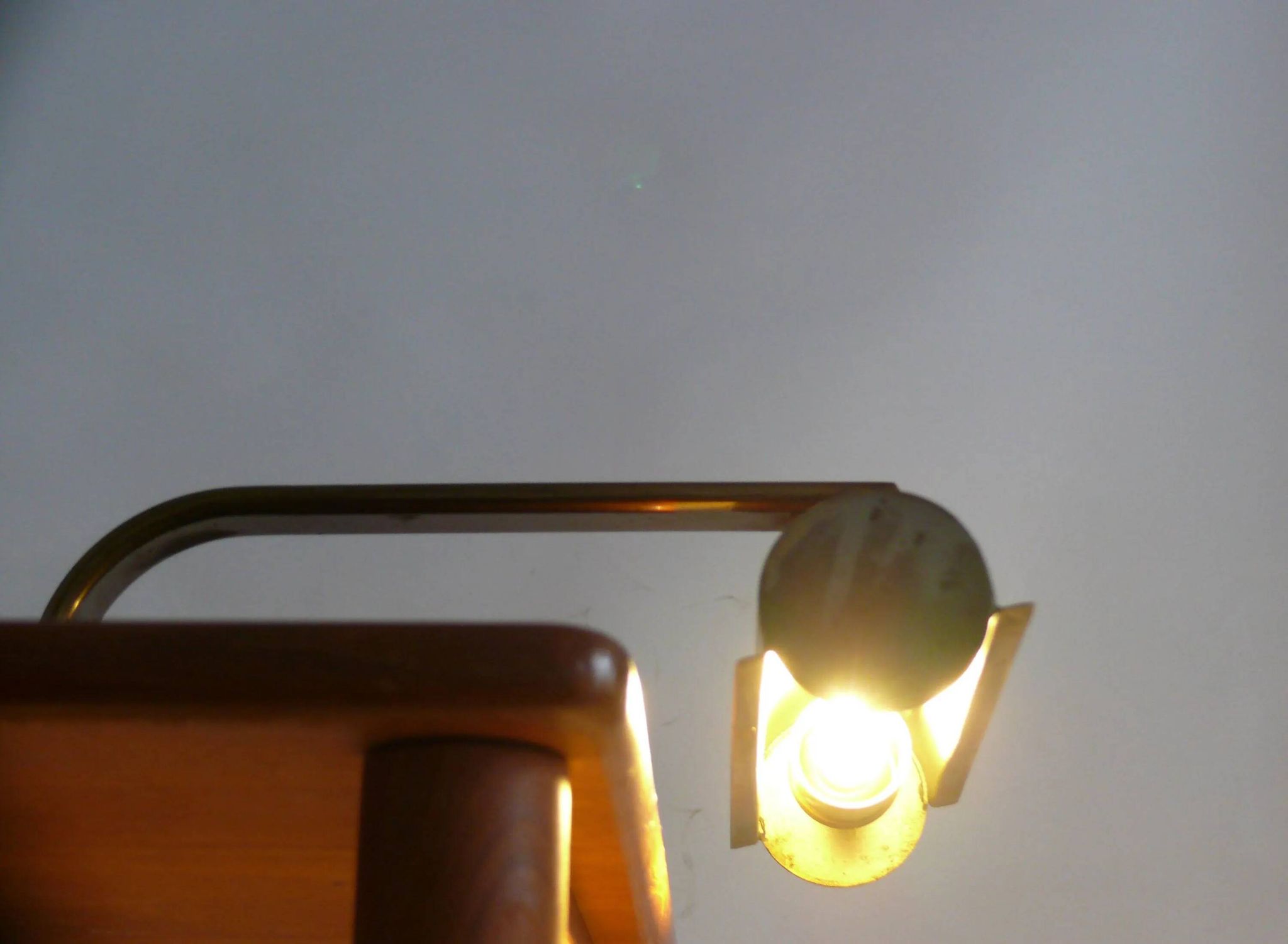 Art Deco brass piano lamp, circa 1930
