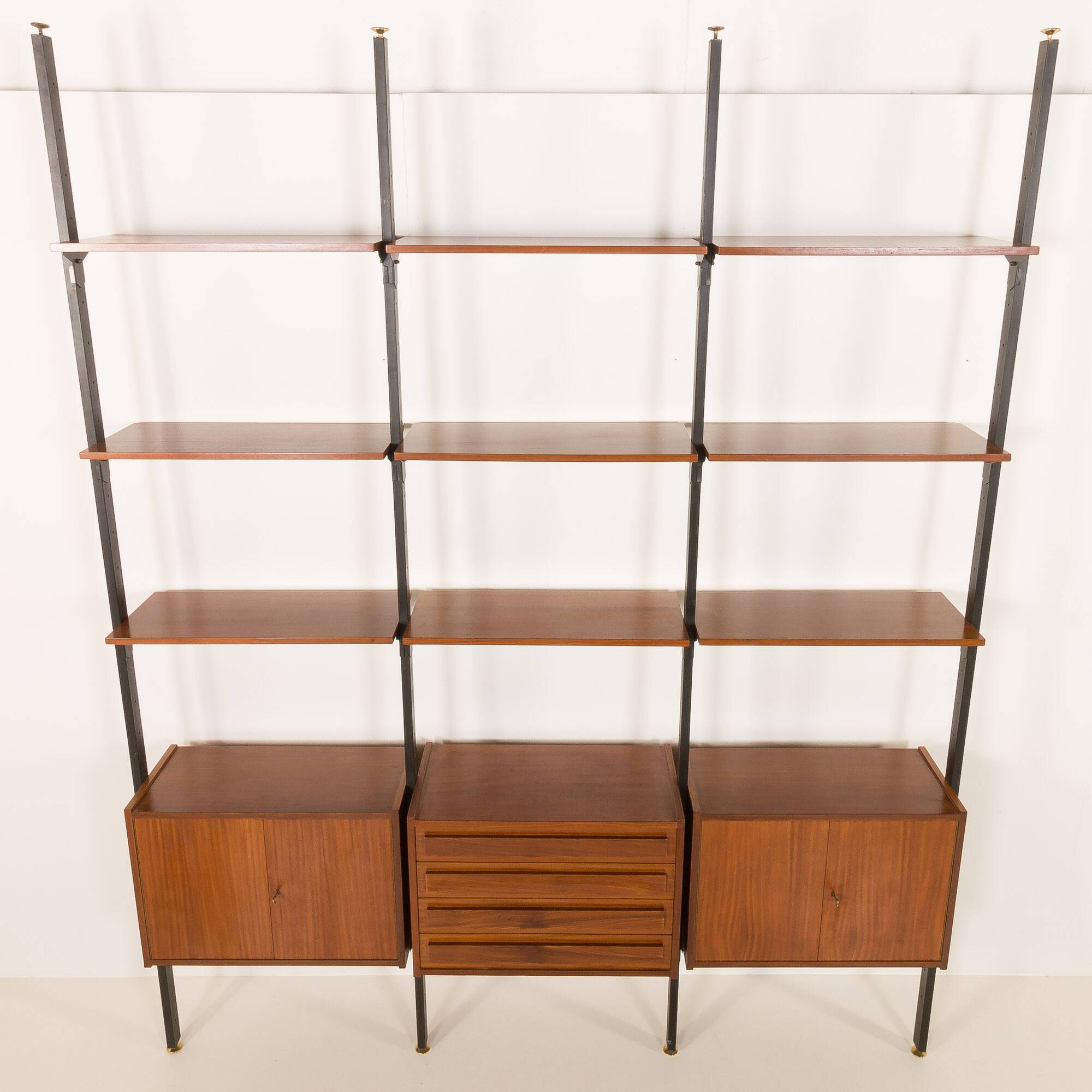 Italian mid century  floor to celling room divider or a bookcase.