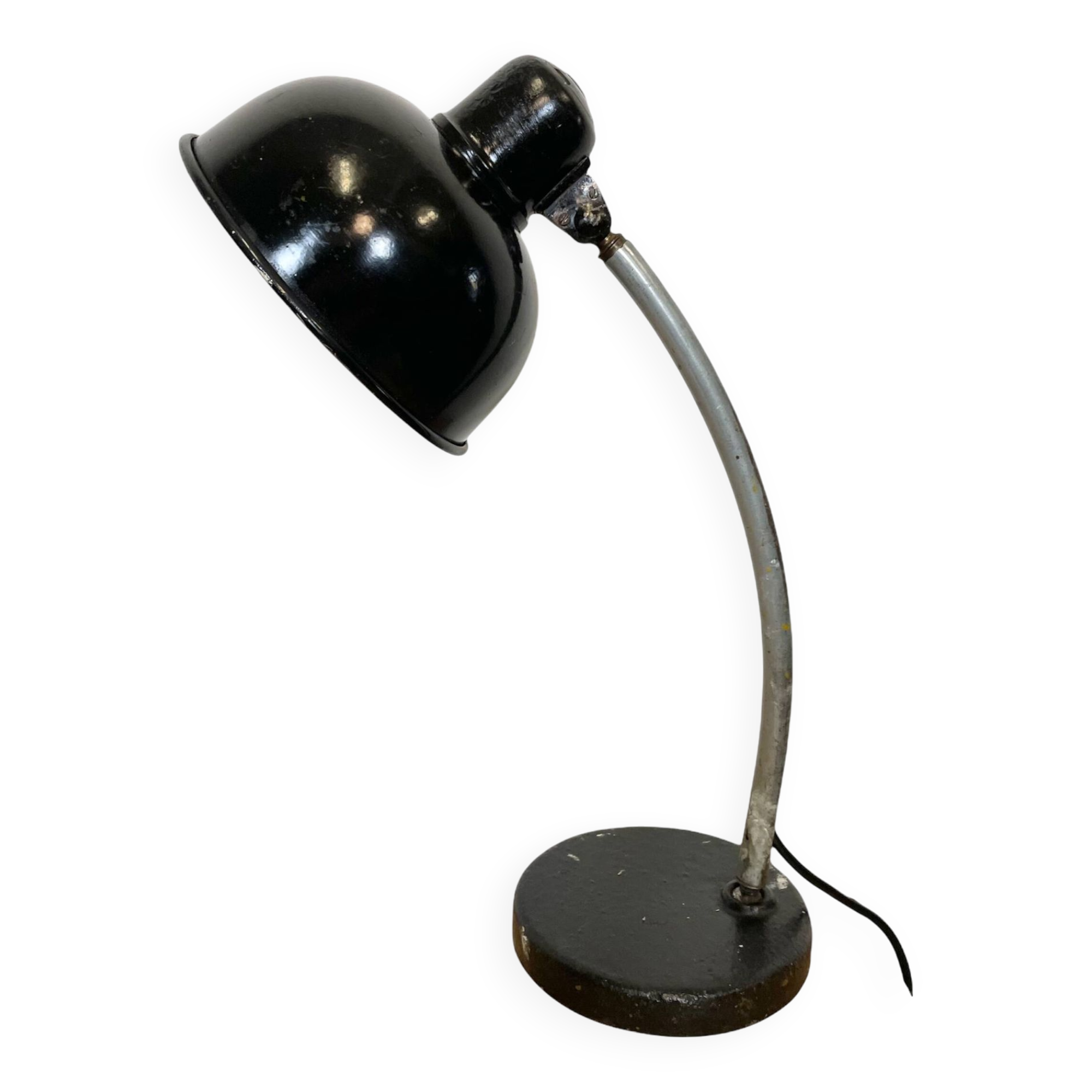 Vintage Black Workshpp Table Lamp, 1950s