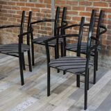 Set of 4 Italian design armchairs from the 80s