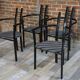 Set of 4 Italian design armchairs from the 80s