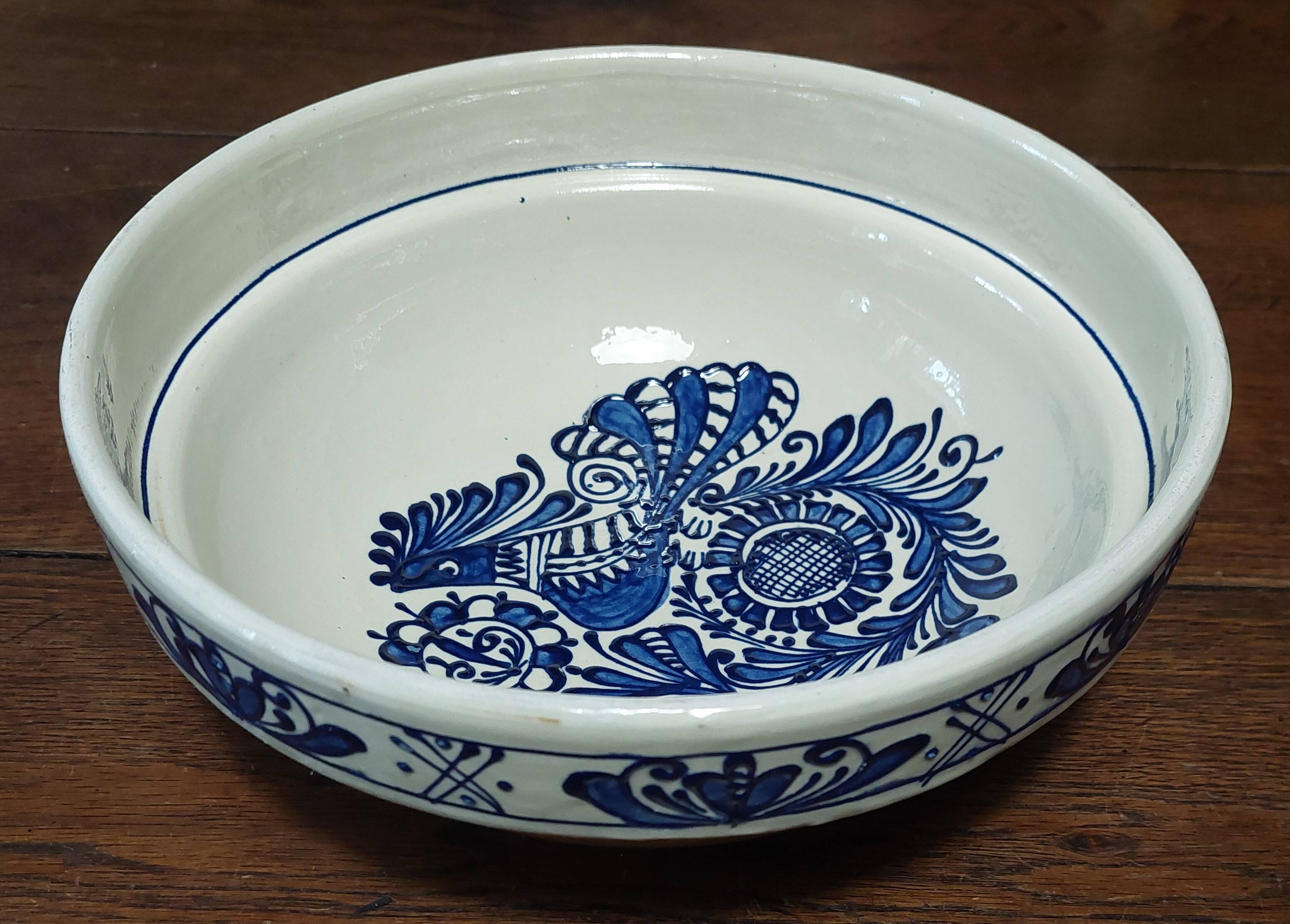 Korond ceramic salad bowl, Romania, 20th century