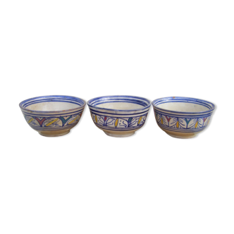 Trois bols en céramique de safi