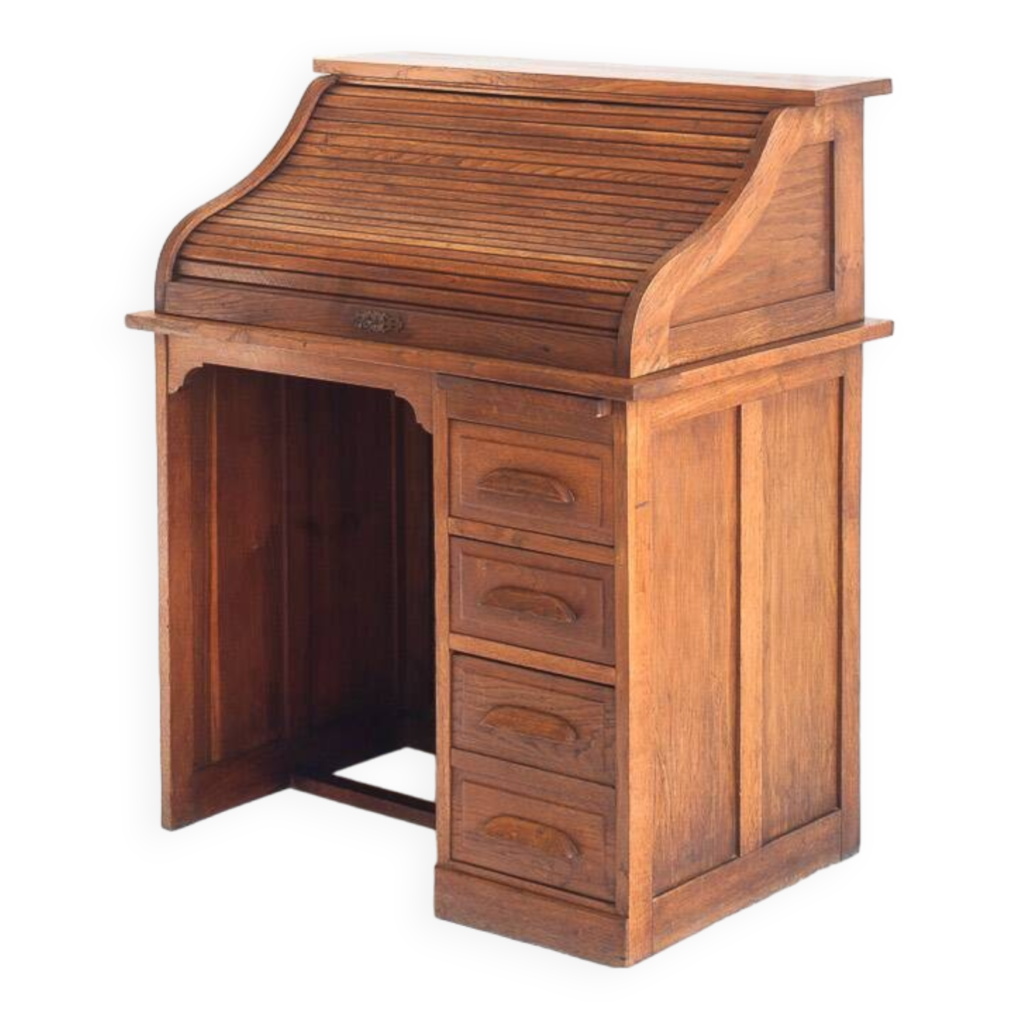 Vintage desk - secretary. Oak wood. France, 1940s