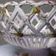Openwork bowl in painted earthenware, Émile Tessier Le Croisic, 30-50's accident