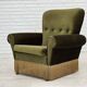 1970s, Danish lounge chair, high, furniture velour, ash wood legs.