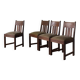 4 Arts & Crafts oak dining chairs | 1910s