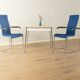 Vintage kitchen table with light grey Resopal and chrome, 1950s