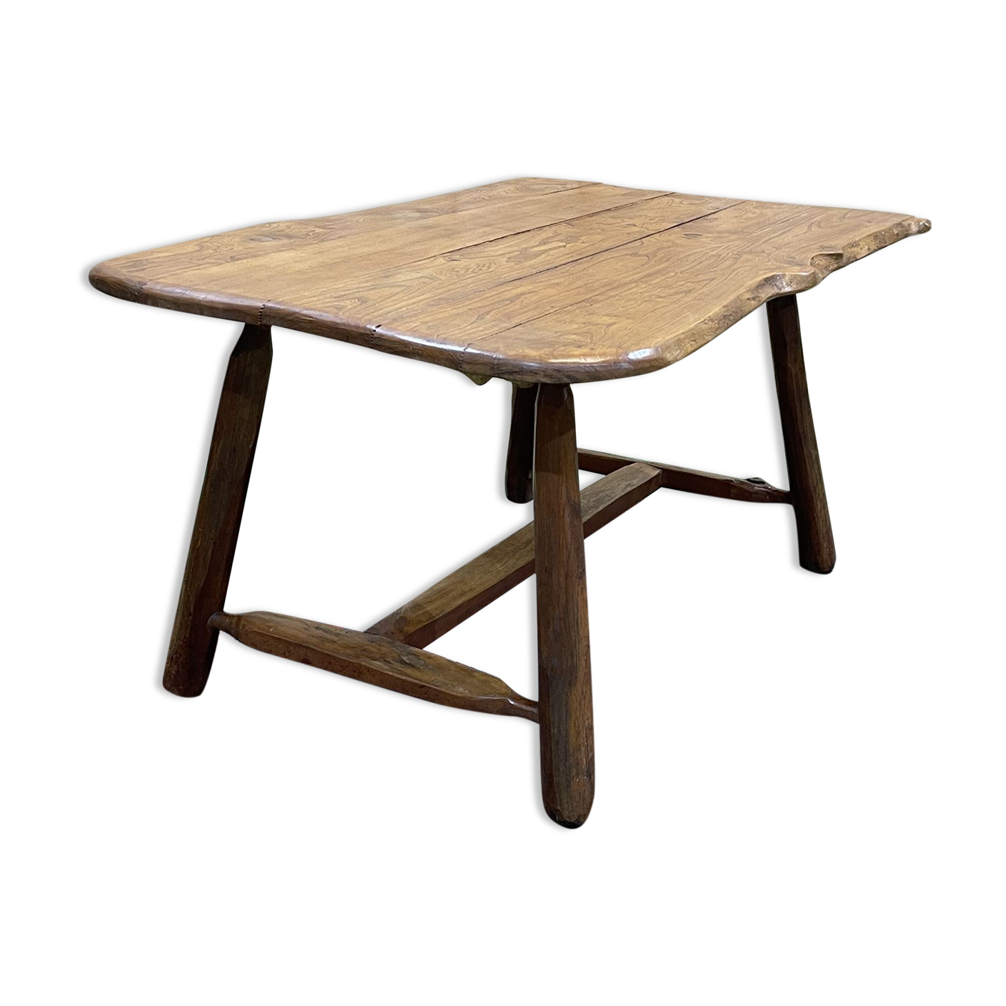 table de ferme en orme des années 1950