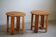 Pair of pine stools by a Swedish cabinetmaker, mid-century, 1960s.