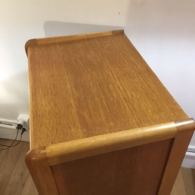 Vintage blond oak chiffonier 1950