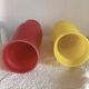 Vintage Mid-Century Modern Frosted Satin Glass Vase Pair