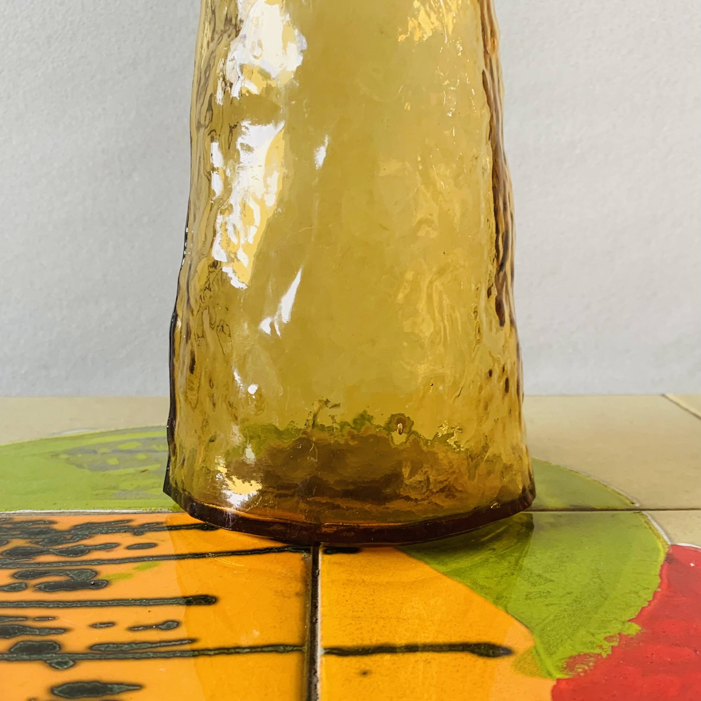 Amber Yellow Empoli Glass Genie Bottle - MCM