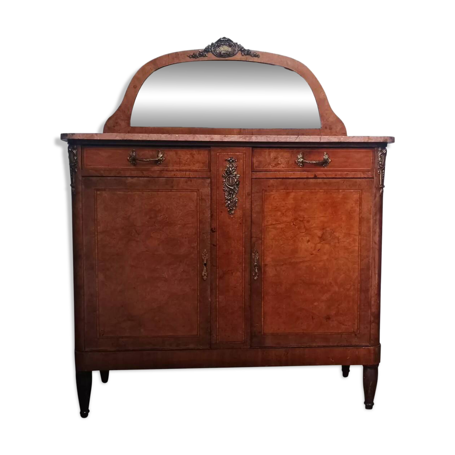 Art Deco walnut burl buffet