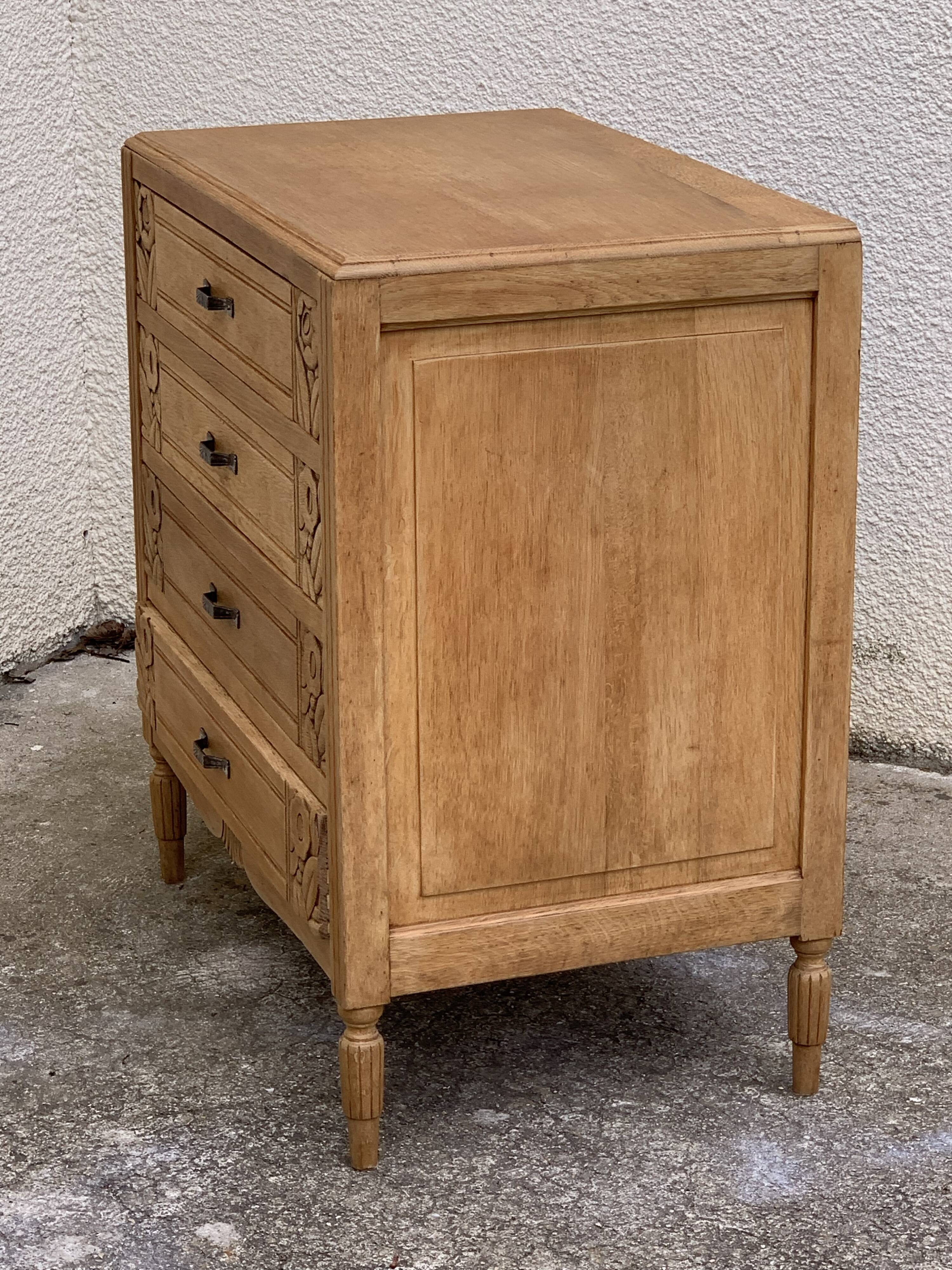 Commode Art déco chêne massif 1920