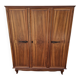 3-door walnut wardrobe