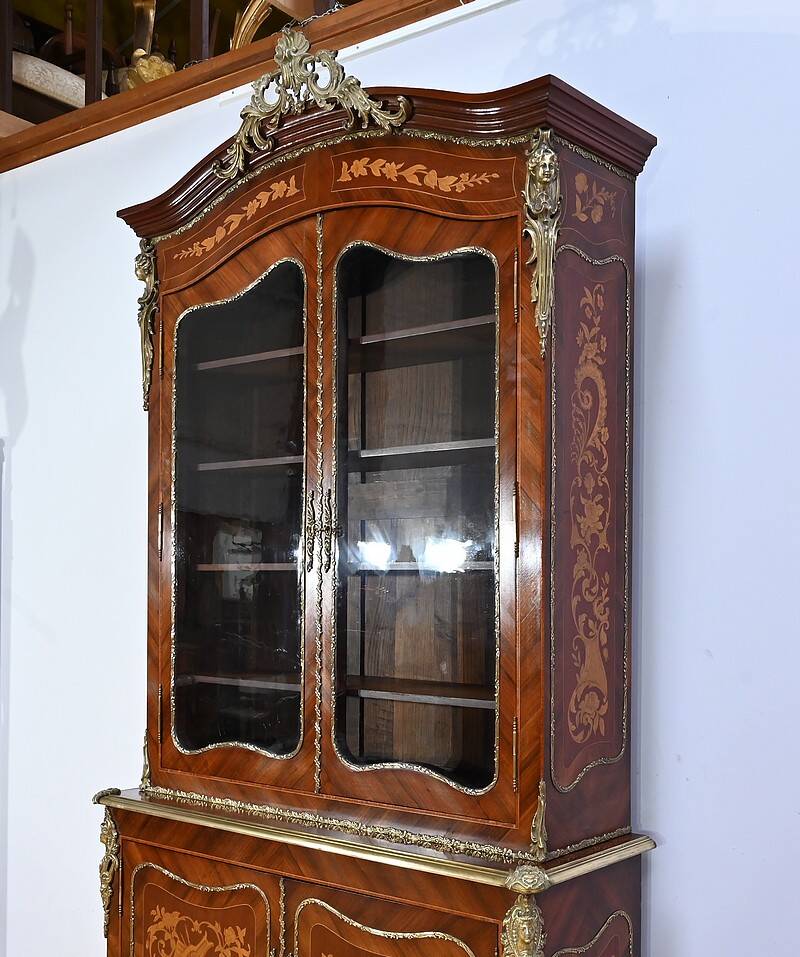 Library Two-Body in Rosewood and Marquetry, Louis XV style – End