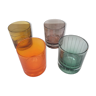 Ensemble de 4 verres en verre coloré Mikasa