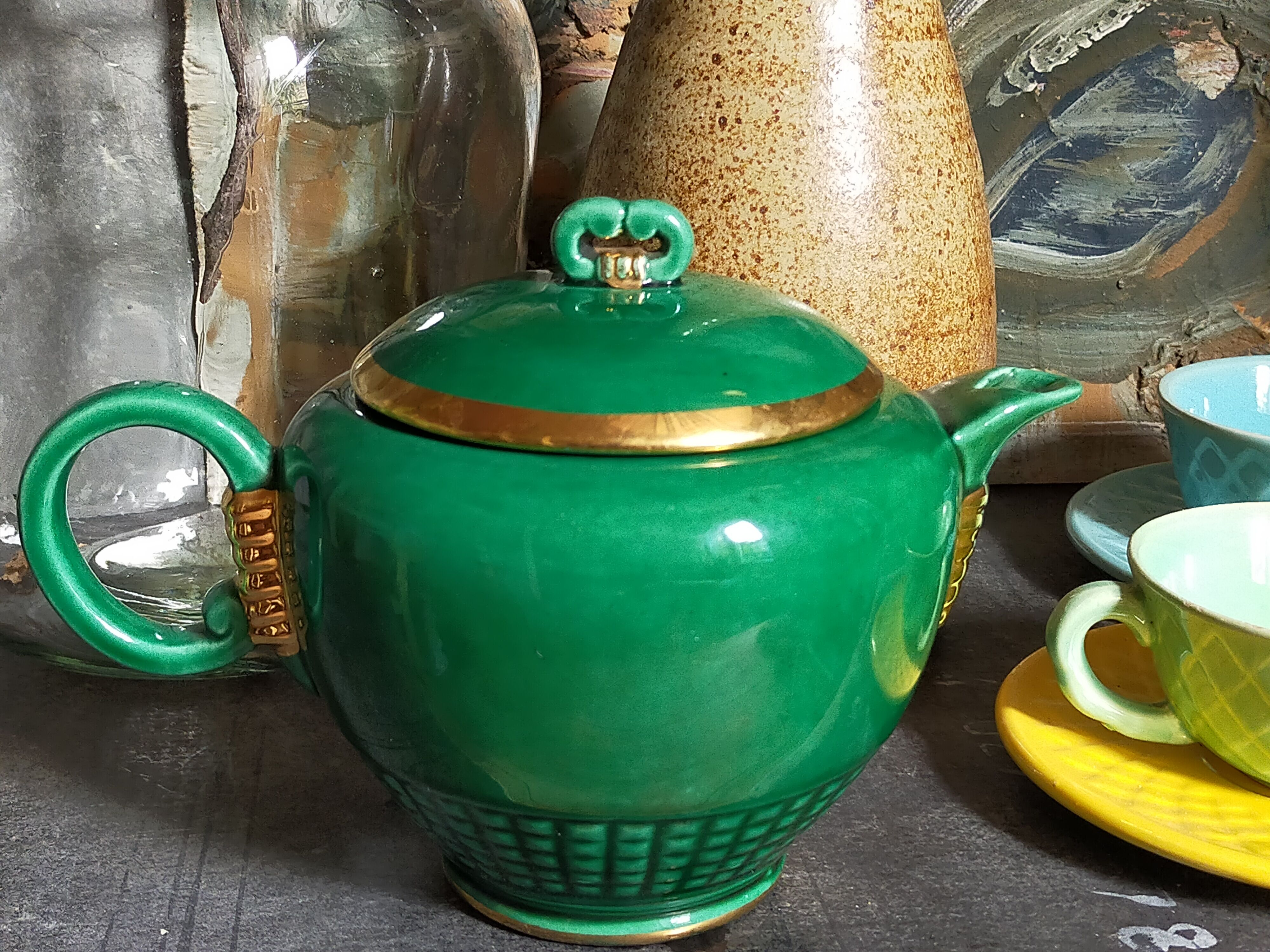 Teapot art-deco slurry of saint-clément numbered