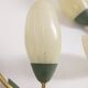 Set of 3 Vintage 1950s Wall Sconces in Floral Style, Italian Design