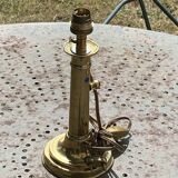Lamp base, base on an old candlestick, cellar rat, in brass, copper, old, collector