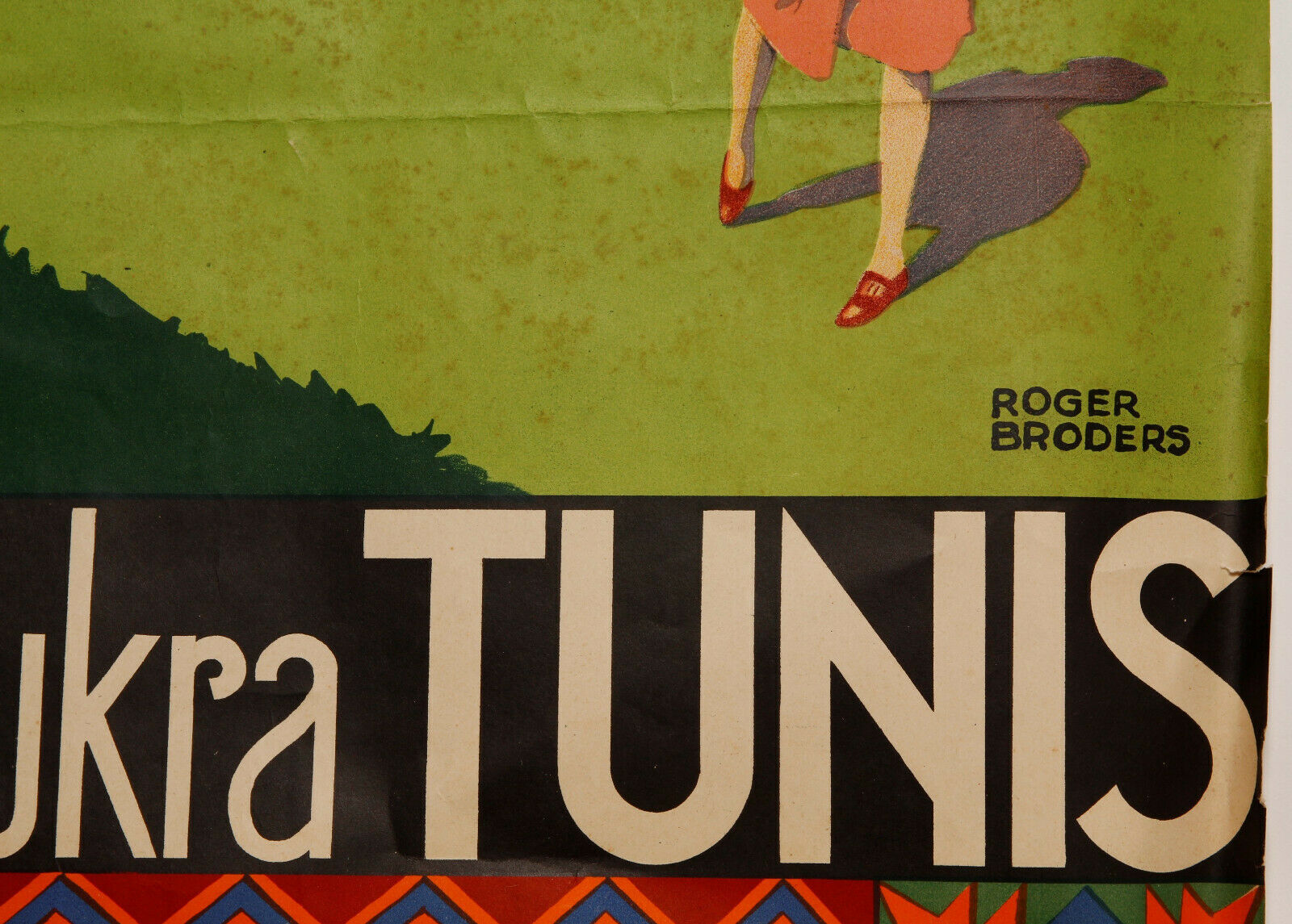 Affiche Roger Broders golf de la soukra Tunis plm Vaugirard 1932
