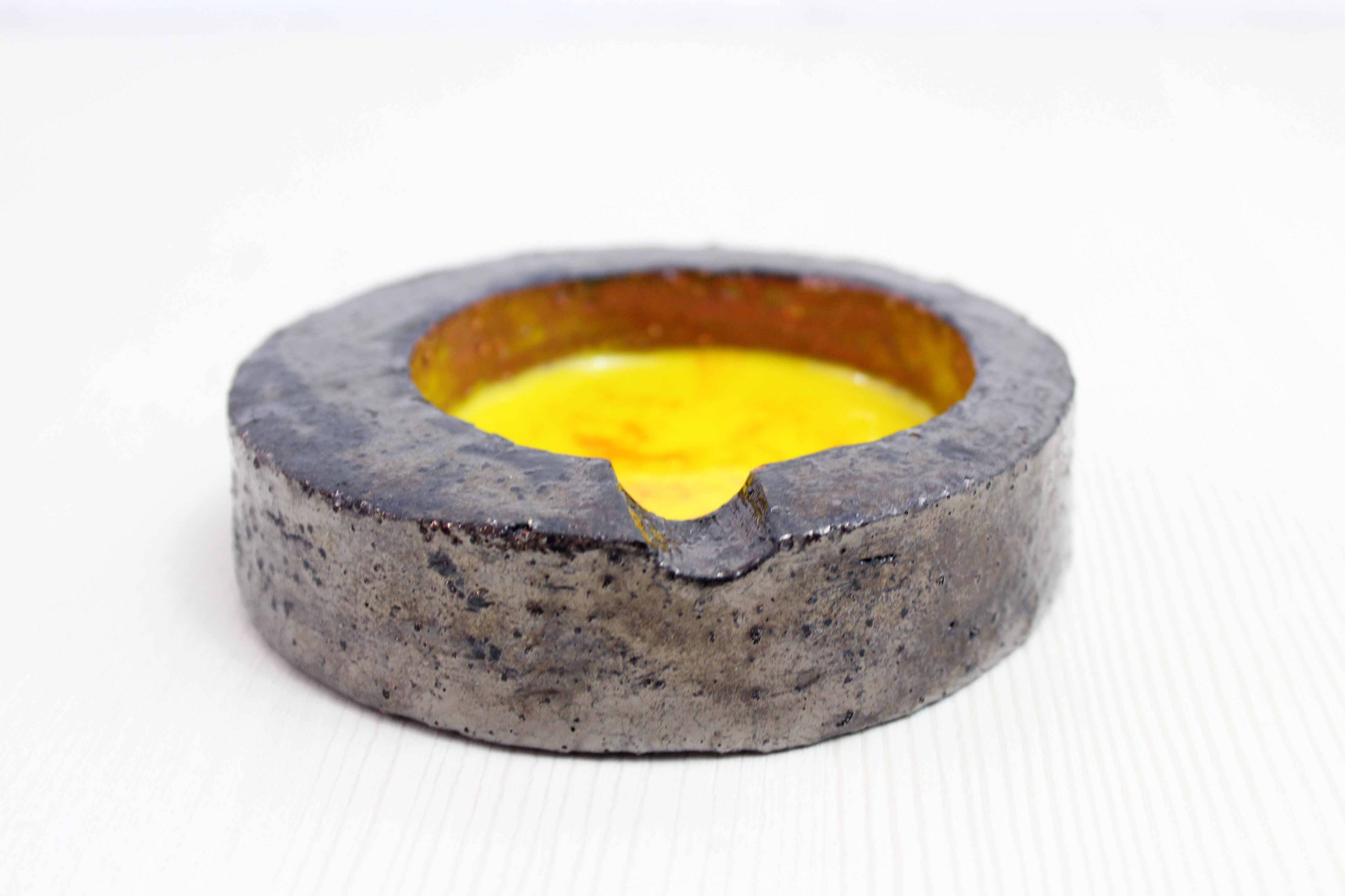 1970 enamelled stoneware ashtray