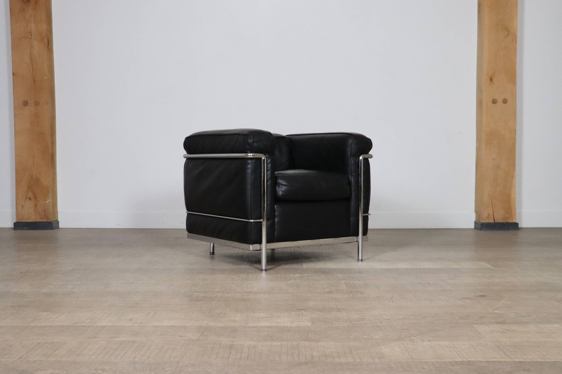 Cassina LC2 vintage lounge chair by Charlotte Perriand and Le Corbusier