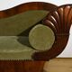 Canapé en Ronce d’Acajou, style Biedermeier – Fin XIXe