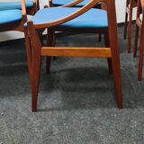 A set of 6 Vintage Danish design dining chairs by Vestervig Eriksen