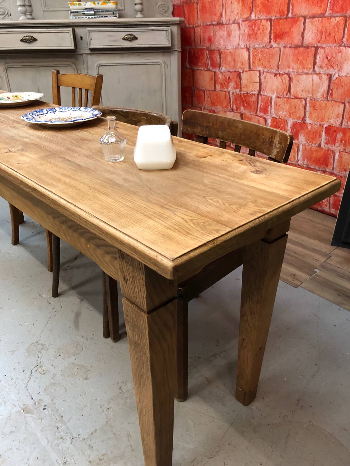 Ancienne table de ferme en chêne