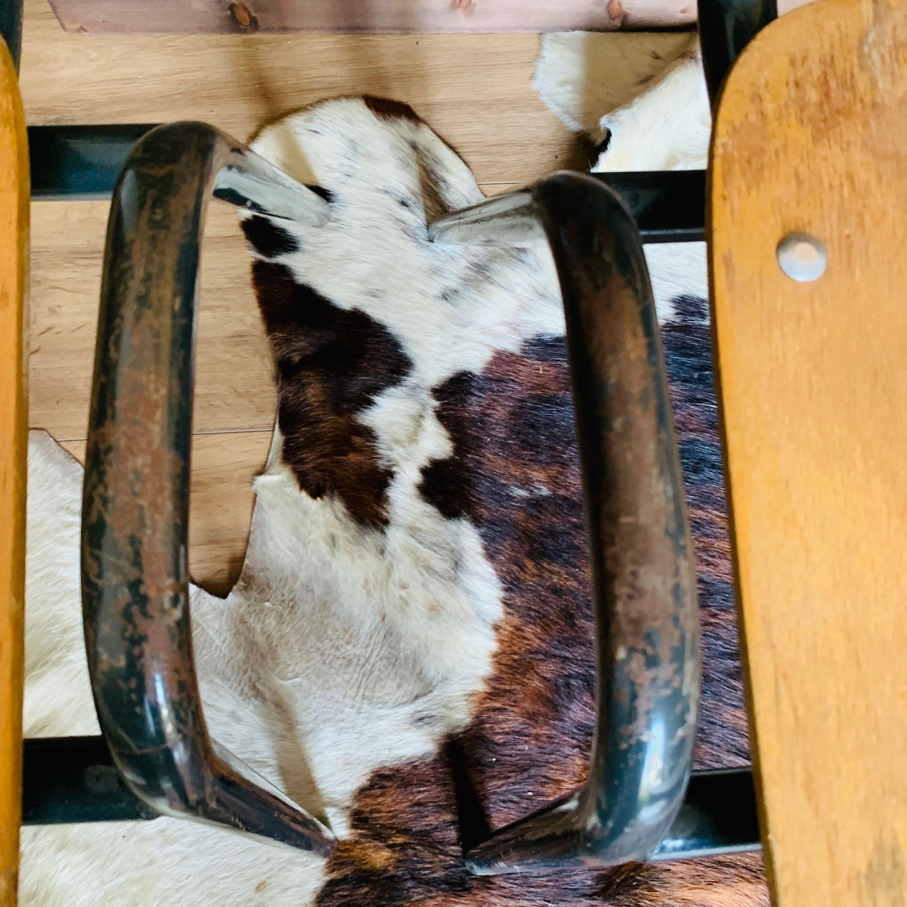 Lot de 4 chaises bois et métal