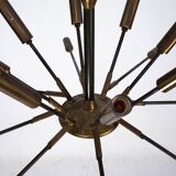 Rare Stilnovo 16-Arm Brass Sputnik Chandelier – 92 cm Diameter – Italy, 195