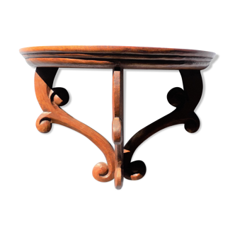 Carved wooden console shelf
