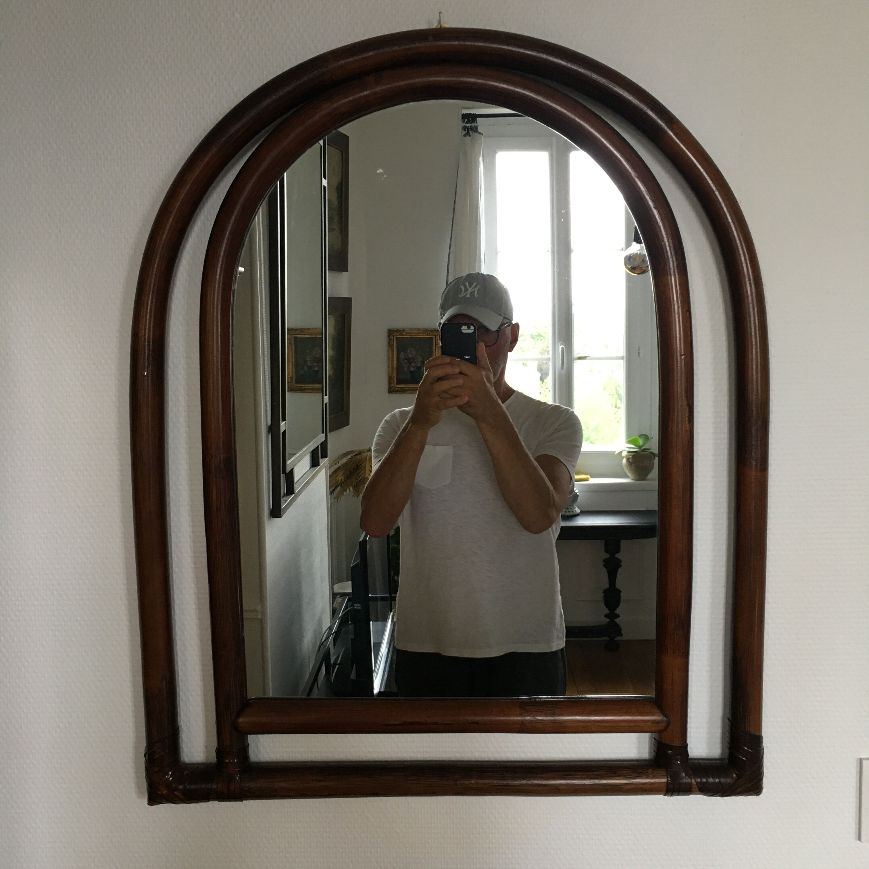 Rattan mirror  62x76cm