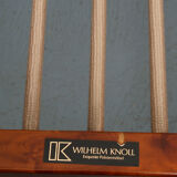 1960s armchair cherrywood in blue, Wilhelm Knoll