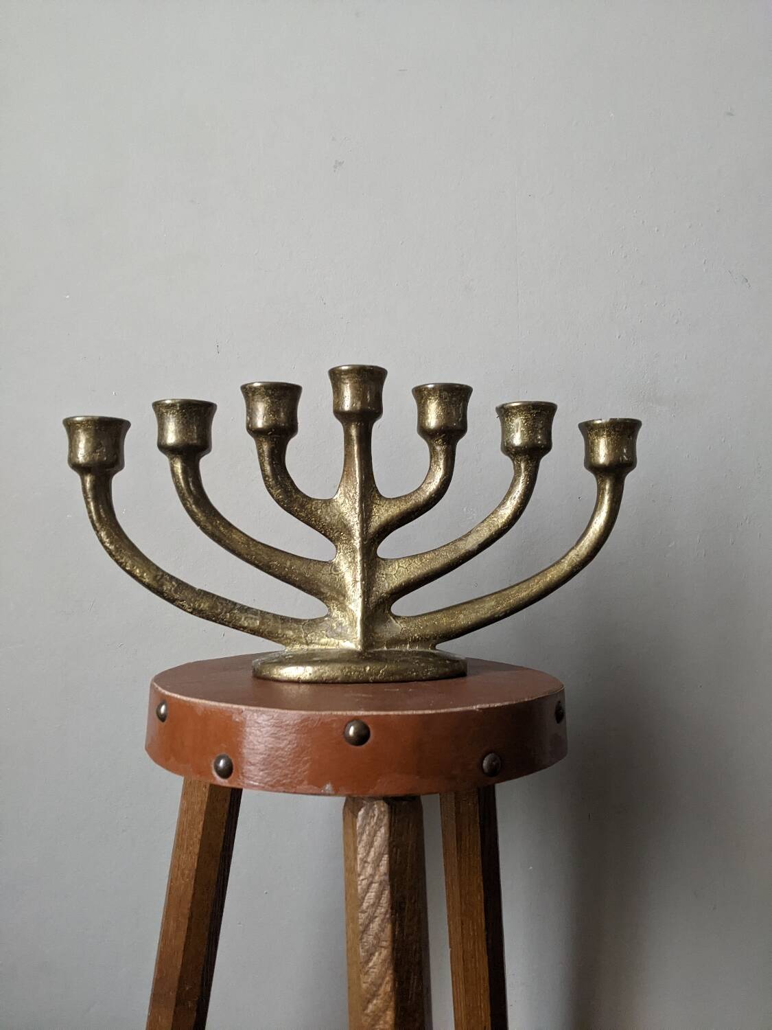 Bronze chandelier Scandinavian brutalist decoration