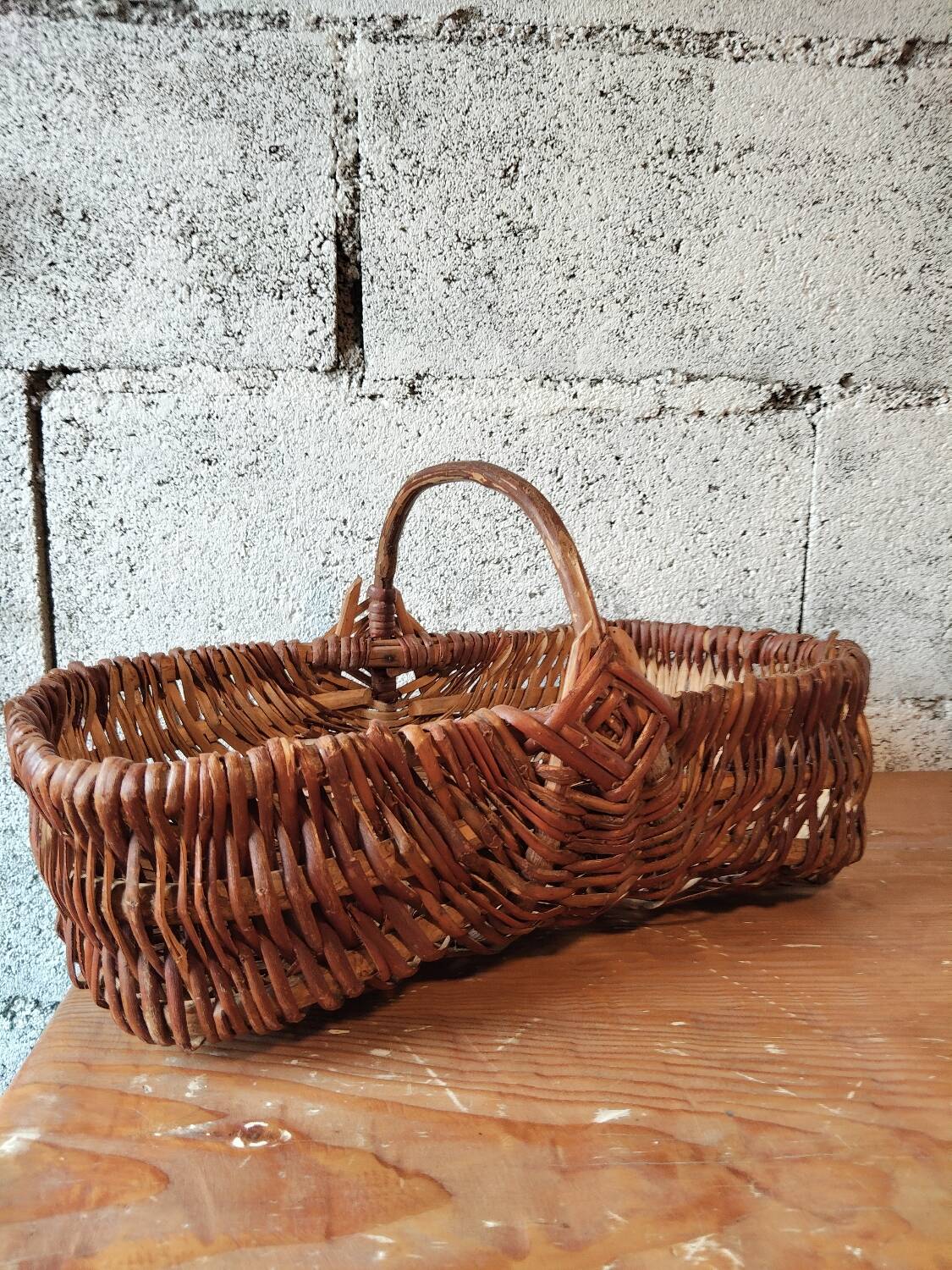 Old wicker basket – Handmade – Country house spirit