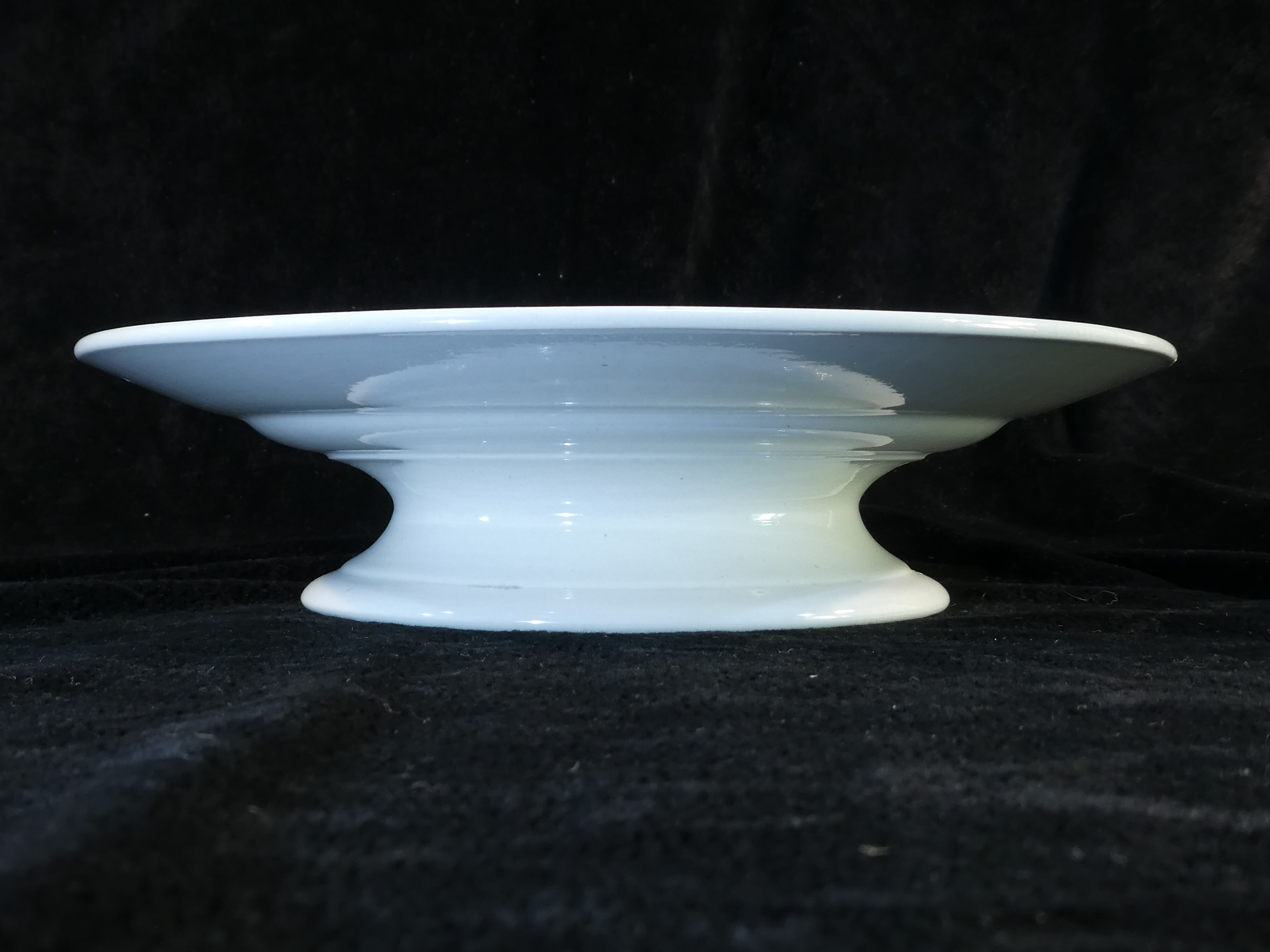 Compotier en faience de St AMAND décor blue flower