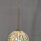 Tiffany-style pendant suspension.
